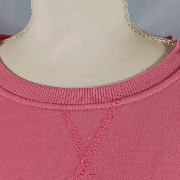 Rae Dunn Sweatshirt Women's Medium Pink LOVE Hi Low Lightweight Super Soft - Picture 5 of 8